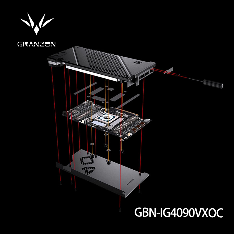 Rtx 4090 Water Block Full Cover - Bloc d'eau Granzon pour carte graphique