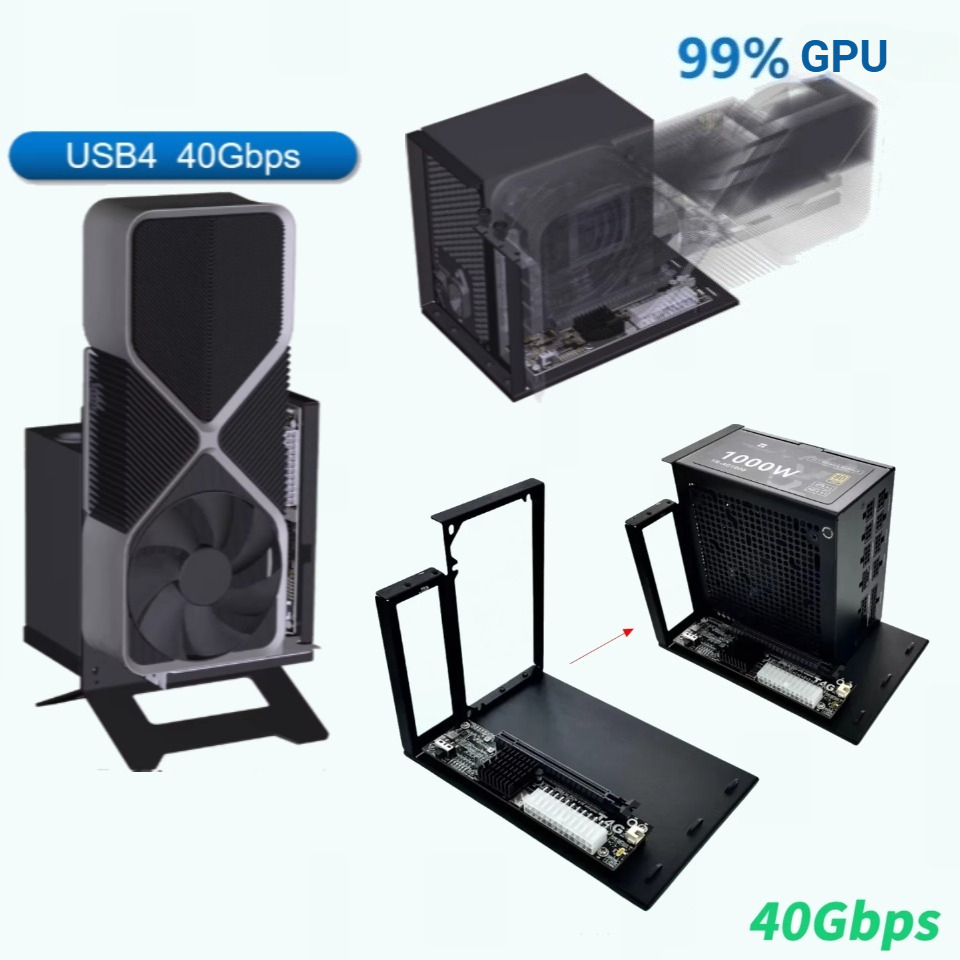 Gpu External Dock Egpu Thunderbolt 4 - Adaptateur eGPU externe UT4G, support USB