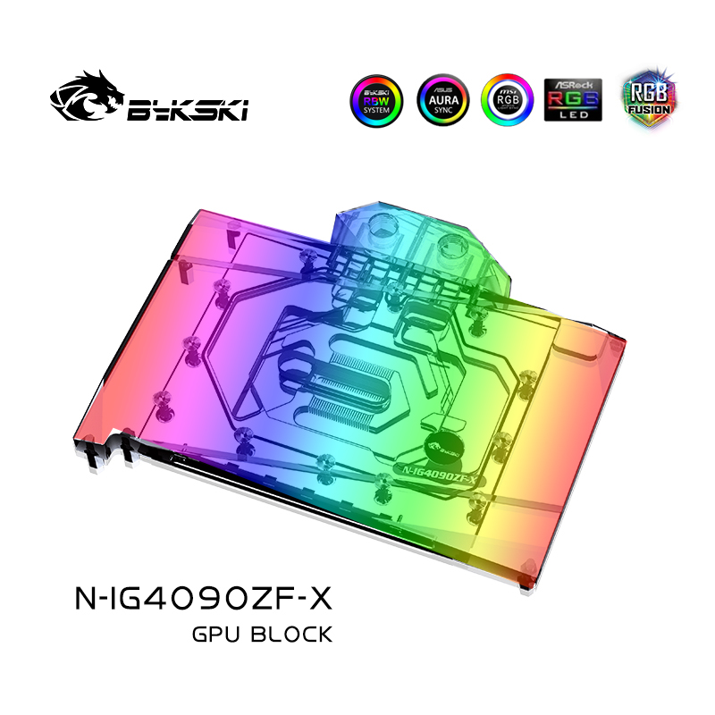 Rtx 4090 Water Block Full Cover - Bykski N-IG4090ZF-X GPU nuits Utilisation pour