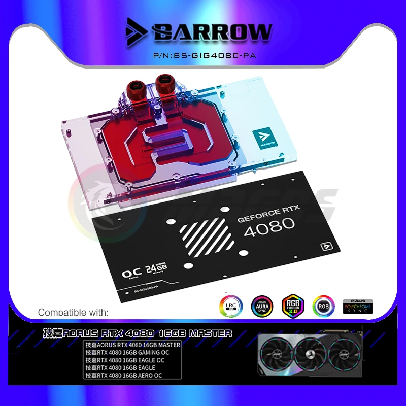 BARROW GPU bloc d'eau pour Gig - Rtx 4080 Water Cooling Block avis et prix