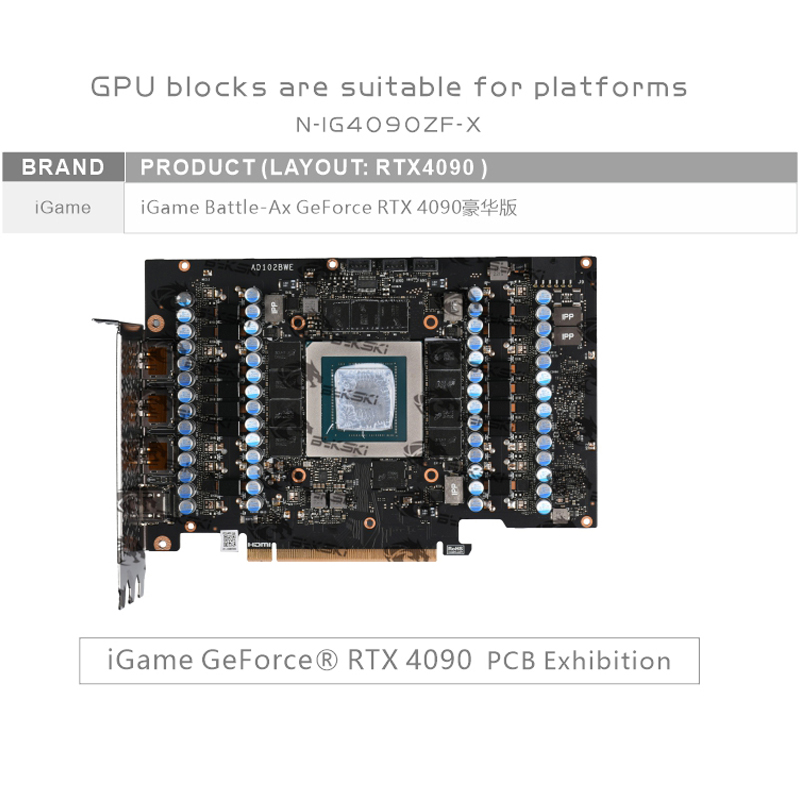 Bykski N-IG4090ZF-X GPU nuits  - Rtx 4090 Water Block Full Cover avis et prix